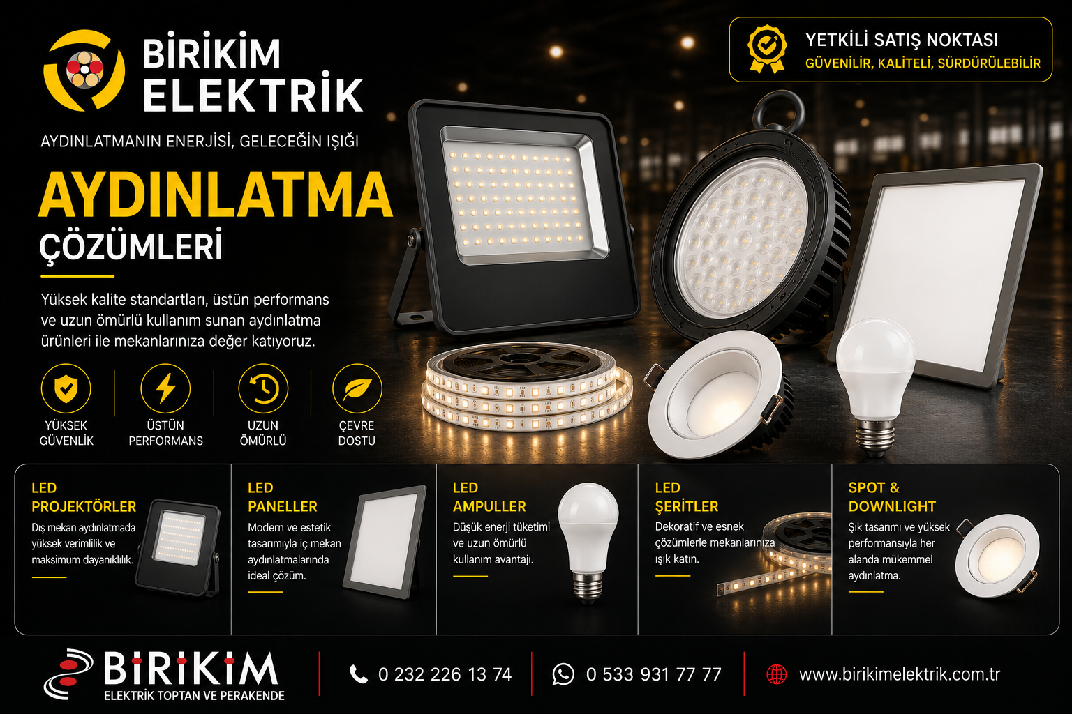 Birikim Elektrik aydınlatma ürünleri