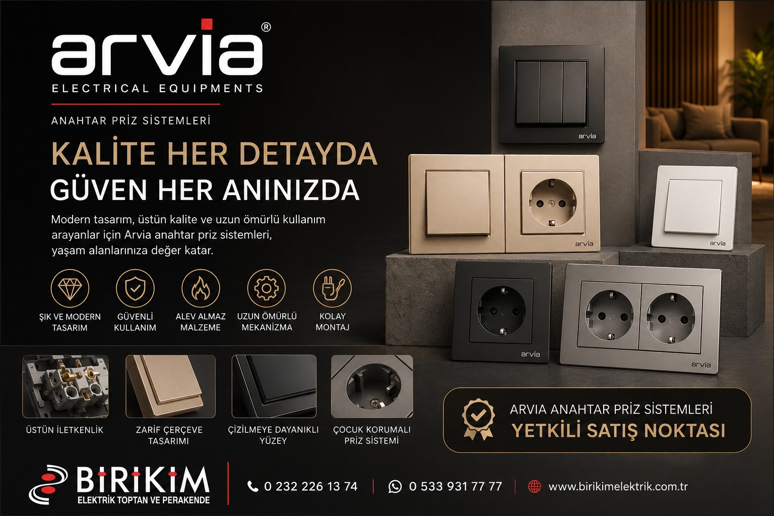 Birikim Elektrik aydınlatma ürünleri